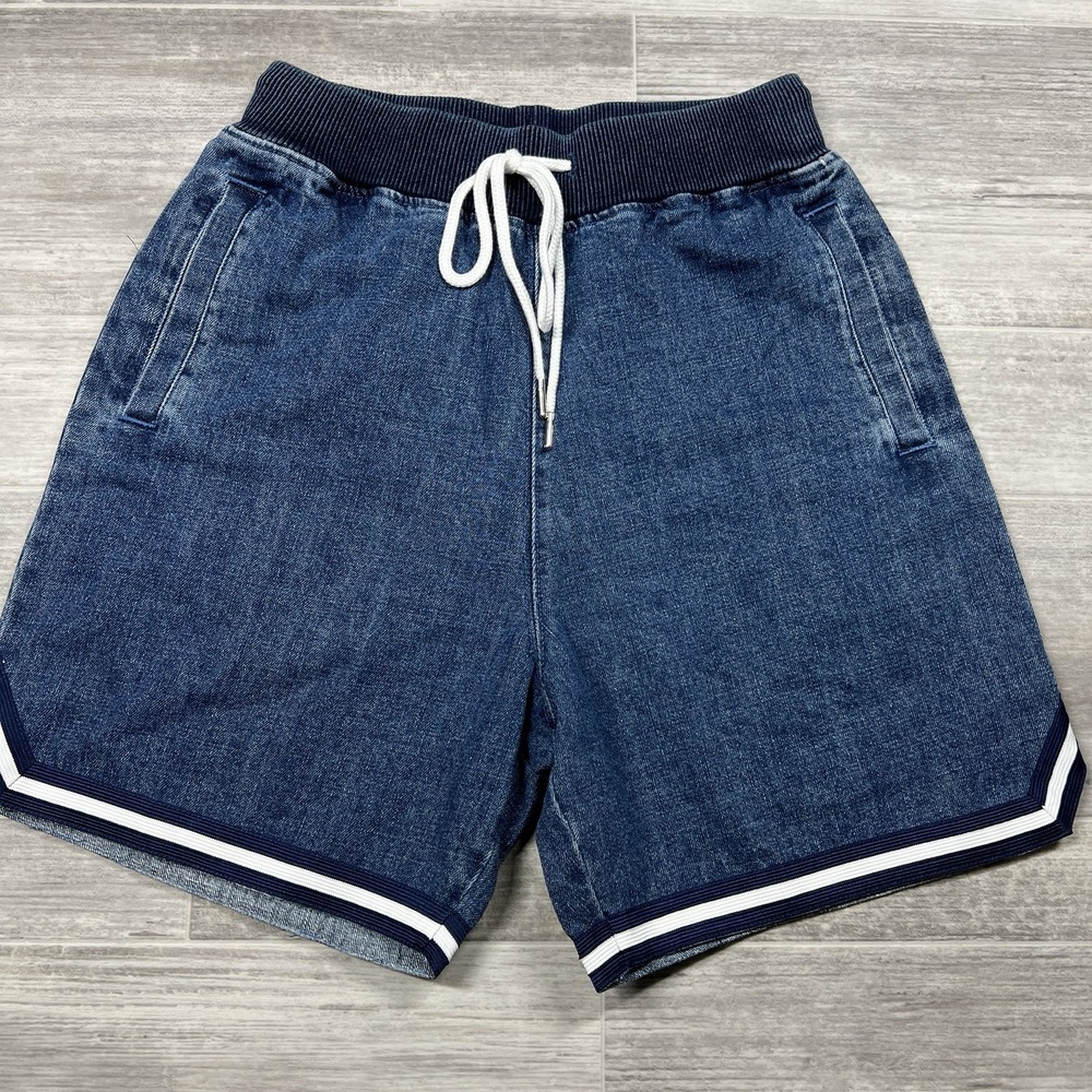 $110 Mitchell & Ness Summer Breeze Denim Jean‎ Shorts Men's Size Small NWT